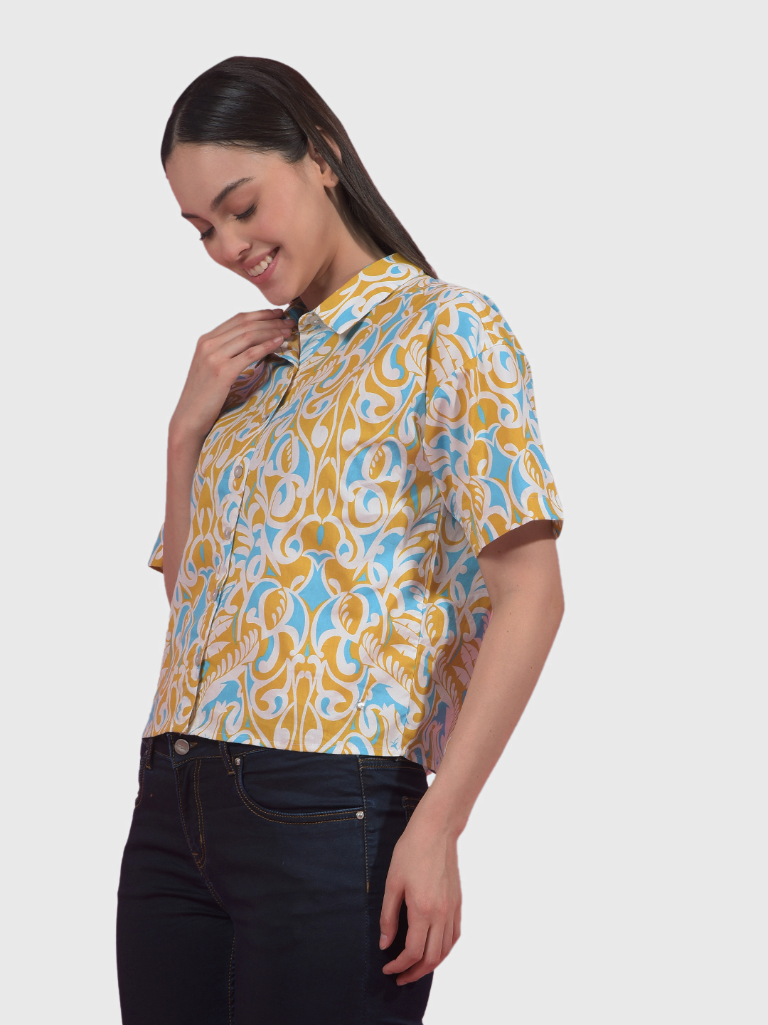 Numero Uno Women Abstract Multicolor Shirt